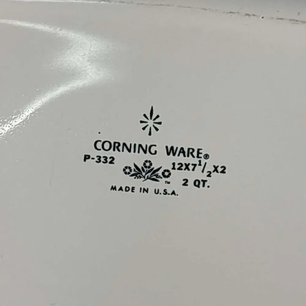 Corning Ware P-332 Blue Cornflower 12x7.5x2